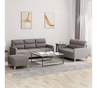 ShGaxin Juego de sofás con Cojines 3 Piezas Tela Gris Taupe, Sofas De Salon, Hogar Sofa, Muebles Salon, Sofa Relax, Sofá Moderno - 3201615