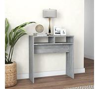 ShGaxin Mesa Consola Madera contrachapada Gris Sonoma 78x30x80 cm, Mesa Entrada, Mesa Recibidor Estrecha, Mesa De Centro Salon, Mesa Auxiliar, Mueble Entrada