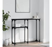 ShGaxin Mesa Consola Madera de ingeniería Negra 90x22,5x75 cm, Mesa Entrada, Mesa Recibidor Estrecha, Mesa De Centro Salon, Mesa Auxiliar, Mueble Entrada - 834090