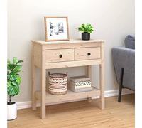 ShGaxin Mesa Consola Madera Maciza de Pino 75x35x75 cm, Mesa Entrada, Mesa Recibidor Estrecha, Mesa De Centro Salon, Mesa Auxiliar, Mueble Entrada