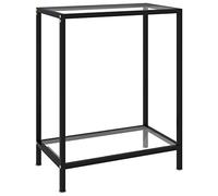 ShGaxin Mesa Consola Vidrio Templado Transparente 60x35x75 cm, Mesa Entrada, Mesa Recibidor Estrecha, Mesa De Centro Salon, Mesa Auxiliar, Mueble Entrada - 322827