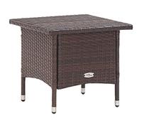 ShGaxin Mesita de Centro de ratán sintético marrón 50x50x47 cm, Mesa Terraza, Mesa Auxiliar Jardin, Mesa Jardin Pequeña, Mesa Exterior Pequeña, Mesitas De Jardin