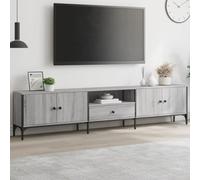 ShGaxin Mueble de TV cajón Madera ingeniería Gris Sonoma 200x25x44 cm, Mesa TV, Mueble TV Salon, Mueble Television, Mesa Television, Muebles De Salon, Mesa Salón TV - 838991