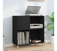 ShGaxin Mueble Estantería CD Tocadiscos Madera Contrachapada Negro 84,5x38x89 cm - 831990