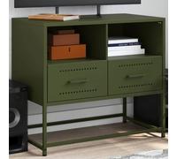 ShGaxin Mueble para TV de Acero Verde Oliva 68x39x60,5 cm, Mesa TV, Mueble TV Salon, Mueble Television, Mesa Television, Muebles De Salon, Mesa Salón TV - 846552