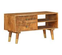 ShGaxin Mueble para TV, Mueble Salon, Mueble TV Salon, Mueble pequeño, Mesa Auxiliar TV, Mesa De Televisión, de Madera Maciza de Mango 85x35x47 cm