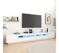 ShGaxin Mueble TV con Luces Blanco 300x35x40 cm, Salón Moderno, Comedor, Mesa TV 3081924
