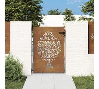 ShGaxin Puerta de jardín Acero corten diseño árbol 85x125 cm, Puertas para Jardin, Puertas De Exterior, Valla Jardín, Rejas para Puertas De Entrada