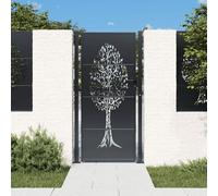 ShGaxin Puerta de jardín Acero Gris Antracita diseño árbol 105x205 cm, Puertas para Jardin, Puertas De Exterior, Valla Jardín, Rejas para Puertas De Entrada