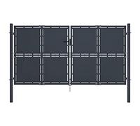ShGaxin Puerta de jardín de Acero Gris Antracita 300x175 cm, Puertas para Jardin, Puertas De Exterior, Valla Jardín, Rejas para Puertas De Entrada