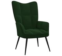 ShGaxin Silla de relajación de Terciopelo Verde Oscuro, Butacas De Salon, Butacas para Dormitorio, Sillon Tantra, Sillones De Salón, Silla Comedor - 328075