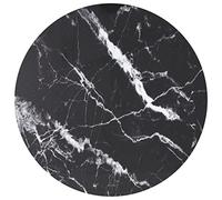 ShGaxin Tablero de Mesa Vidrio Templado diseño mármol Negro Ø90x1 cm, Encimera Cocina, Tableros De Madera, Table Salon, Encimera De Madera - 322267