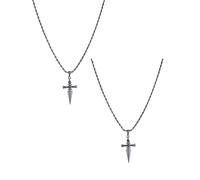 shgsgWK Collar de anime para hombre, collar de cadena de juicio, colgante para hombre, regalo para amantes del anime, M, Metal, No es una piedra preciosa