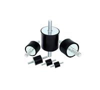 SHGUOMSC Amortiguador de Pernos Goma, Montaje antivibración, M3, M4, M5, M6, Doble Rosca Macho, Amortiguador aislador Silentblock, 1 ud(M3x6mm - 8x8mm)