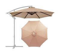 SHGUOMSC Parasol de Repuesto de 2,0 m, 3,0 m y 3,5 m, Redondeado, con 8 Varillas y Cubierta de Tela for Patio Exterior con protección .(Champagne,3.50m(11.5ft))