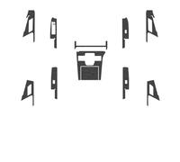 SHGUOMSC Pegatina de Consola Central for Toyota, BZ4X, EA10, 2022, Presente, Panel Ventana elevación automática, Pegatina, Engranaje, película Protectora for Puerta Interior(Black)