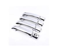 SHGUOMSC Pegatina de Consola Central for Toyota for Tundra 2007-2021 for Sequoia 2008-2015 ABS Cromado/Fibra Carbono embellecedor Cubierta manija Puerta Exterior Coche(Bright Silver)