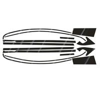 SHGUOMSC Pegatina for Consola Central CC 2012-2018, Ventana sedán, cromada, Eliminar apagón, pilares ABC, Pegatinas Negras Brillantes(Glossy Black)