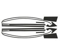 SHGUOMSC Pegatina for Consola Central CC 2012-2018, Ventana sedán, cromada, Eliminar apagón, pilares ABC, Pegatinas Negras Brillantes(3D CF Black)