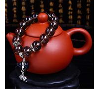 SHGUOMSC Pulsera Feng Shui, Brazalete de Calabaza de ópalo de Cristal de té Natural, Buena Suerte, Flor de melocotón, Amuleto de Amor Rico, Pulsera for Mujer cinabrio