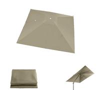 SHGUOMSC Sombrilla Cuadrada de 3 m con 8 Varillas, Cubierta Superior y Tela Parasol, Tela de Repuesto for sombrilla Rectangular de jardín.(Khaki)