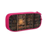 shgwehh Book Room - Estuche para lápices con diseño de biblioteca misteriosa, bolsa grande para bolígrafos, bonita bolsa para lápices, oficina, escuela, papelería, organizador para niñas y niños,