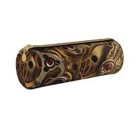 shgwehh Border Collie - Estuche redondo con estampado floral para lápices, bonito estuche de cuero con cremallera para la escuela, la oficina y los viajes, Engranajes steampunk, Talla única,