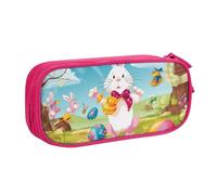 shgwehh Estuche grande con estampado de primavera con texto en inglés «Happy Festival, festividades navideñas», bonita caja para lápices, oficina, escuela, papelería, organizador para niñas y niños,