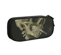 shgwehh Estuche grande para niños y niñas, un esqueleto con estuches para cigarrillos encendidos con compartimentos grandes para la escuela, papelería, oficina y viajes, color negro, Black, Talla
