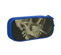 shgwehh Estuche grande para niños y niñas, un esqueleto con estuches para cigarrillos encendidos con compartimentos grandes para la escuela, papelería, oficina y viajes, color negro, Blue, Talla
