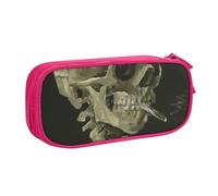 shgwehh Estuche grande para niños y niñas, un esqueleto con estuches para cigarrillos encendidos con compartimentos grandes para la escuela, papelería, oficina y viajes, color negro, Pink, Talla