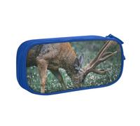 shgwehh Estuche para lápices con estampado de Buck On The Grass - Organiza tus artículos de papelería con elegancia, Blue, Talla única, Organizador de bolsas