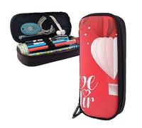 shgwehh Estuche para lápices de matemáticas con impresión de gran capacidad, estuche para lápices, organizador de papelería simple para oficina, viajes, caja de soporte, Globo romántico con forma de