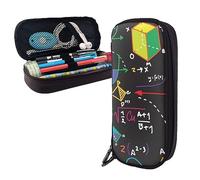 shgwehh Estuche para lápices de matemáticas con impresión de gran capacidad, estuche para lápices, organizador de papelería simple para oficina, viajes, caja de soporte, Prueba de matemáticas, Talla
