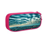 shgwehh The Dusk View of City - Estuche con estampado elegante para lápices, organiza tus artículos de papelería con elegancia, Pink, Talla única, Organizador de bolsas