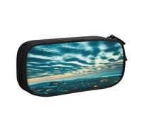 shgwehh The Dusk View of City - Estuche con estampado elegante para lápices, organiza tus artículos de papelería con elegancia, Black, Talla única, Organizador de bolsas