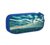 shgwehh The Dusk View of City - Estuche con estampado elegante para lápices, organiza tus artículos de papelería con elegancia, Blue, Talla única, Organizador de bolsas