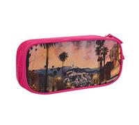shgwehh The Old Hollywood - Estuche grande con estampado de Hollywood, bonito estuche para lápices, oficina, escuela, papelería, organizador para niñas y niños, color rosa, Pink, Talla única,