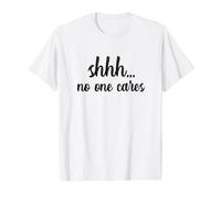 Shhh, a Nadie le Importa, sarcástico, Inteligente, chismoso, Habla Mal Camiseta gráfica económica, Hombre, Blanco, M