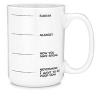 Shhh Almost Now You May Speak Nevermind I Have to Go Poop Now Taza de café divertida Taza Regalos divertidos y novedosos para mujeres y hombres con caja de regalo grande