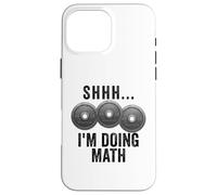 Shhh Estoy Haciendo Pesas matemáticas Gimnasio Entrenamiento Divertido Carcasa para iPhone 16 Pro MAX