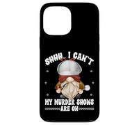 Shhh I Cant My Murder Shows Are On True Crime GNOME Graphic Carcasa para iPhone 13 Pro MAX
