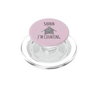 Shhh Im Counting Funny Knitting Crochet Humor Cita PopSockets PopGrip para MagSafe