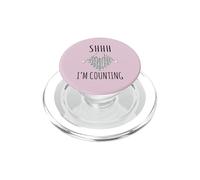 Shhh Im Counting Funny Knitting Crochet Humor Cita PopSockets PopGrip para MagSafe