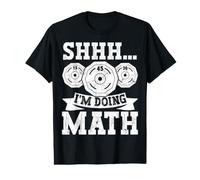 Shhh I'm Doing Matemáticas Divertido Entrenamiento de Levantamiento de Pesas Camiseta gráfica económica
