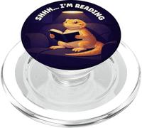 Shhh I'm Reading Bearded Dragon - Bibliotecario de Ratones de Biblioteca Divertidos PopSockets PopGrip para MagSafe