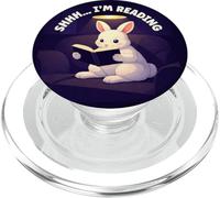 Shhh I'm Reading Bunny Rabbit - Bibliotecario de Ratones de Biblioteca Divertidos PopSockets PopGrip para MagSafe