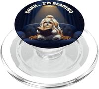 Shhh I'm Reading Shih Tzu Dog - Bibliotecario de Ratones de Biblioteca Divertidos PopSockets PopGrip para MagSafe