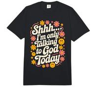 Shhh… Solo Estoy Hablando con Dios Hoy Fe Cristiano Jesús Comfort Colors Adult Heavyweight T-Shirt
