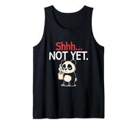 Shhh Todavía No Divertido Panda Café Sarcástico Mañana Humor Meme Camiseta sin Mangas